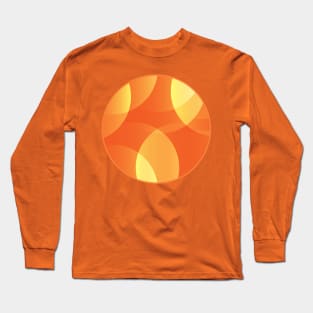 Circle Abstract Orange Yellow Long Sleeve T-Shirt